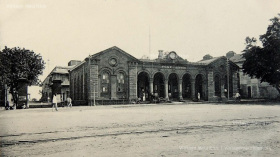 Port Louis - The Central Post Office - with Railway Tracks in front - 1930s