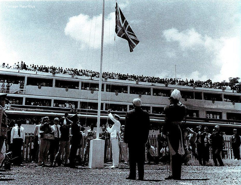 Port Louis Champ de Mars Independence Day Flag Raising 1968 Vintage